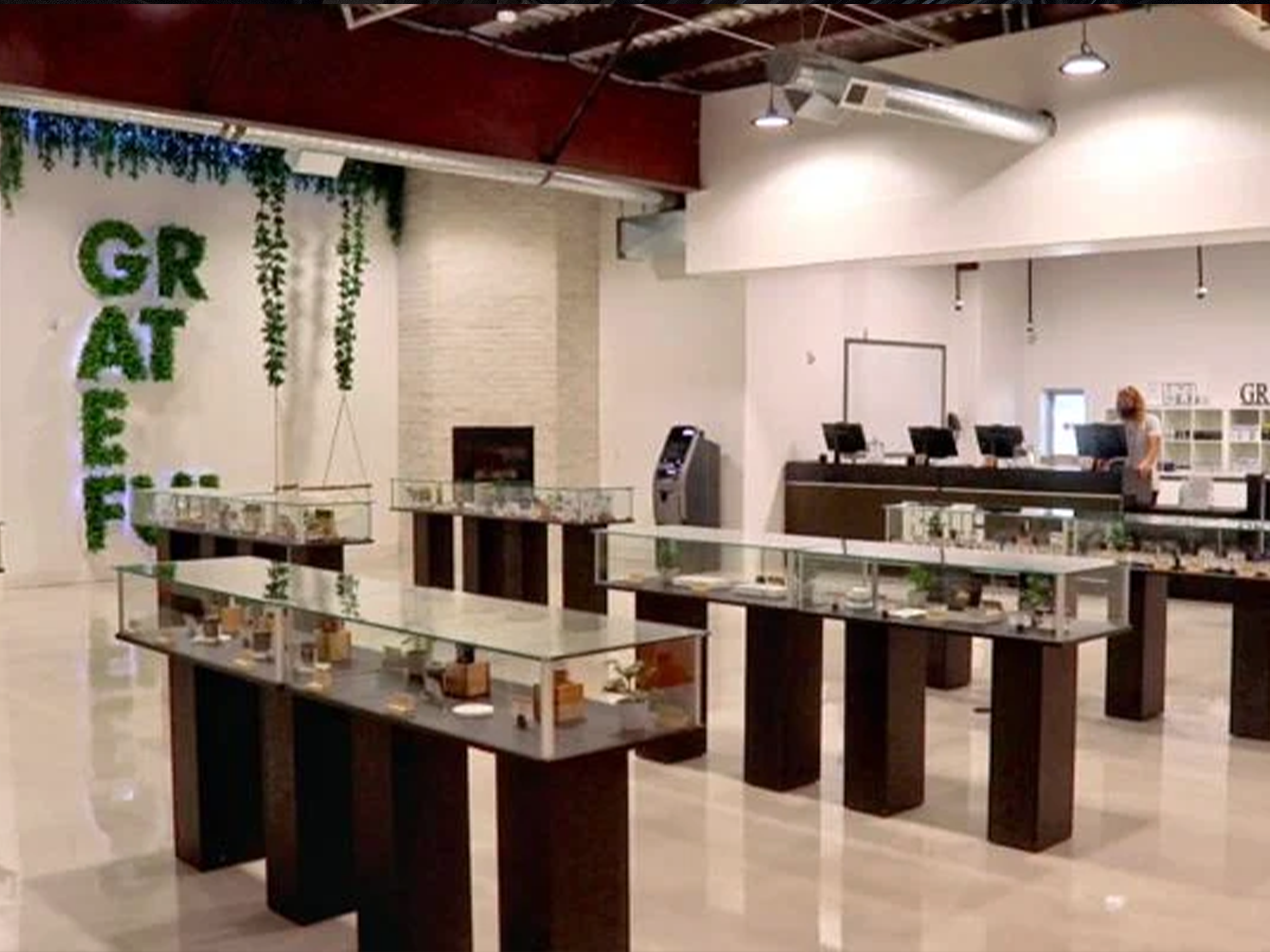 Interior of Sumerset Bloc Store with clean modern interior design and slick display cases